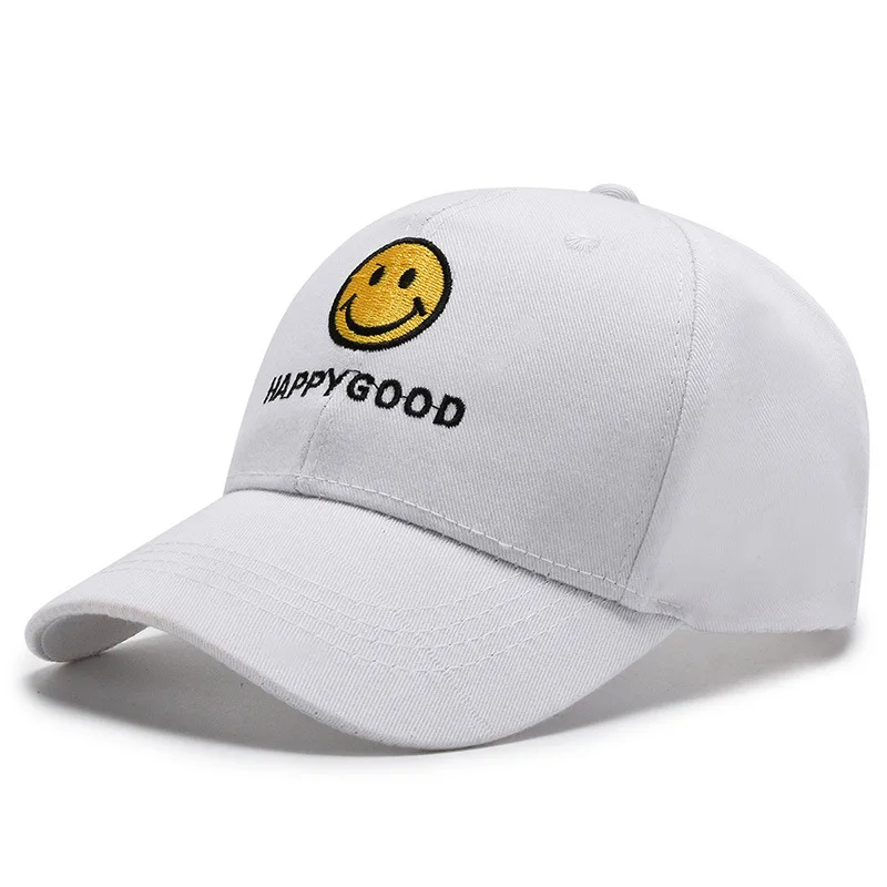 

Spring children's baseball cap tide smiley face boys and girls caps embroidery caps thin sunshade children hats