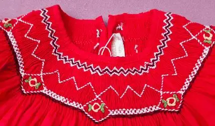 

Baby girl summer vintage smocked princess dress kids casual puff sleeve England style cotton dress