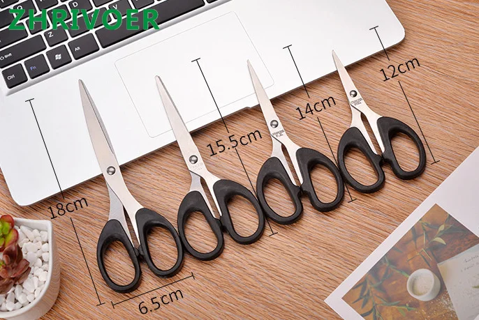 

Stainless steel office scissors civilian scissors household scissors manual safety paper scissors scissors custom 180mm
