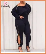 Autumn Women Set Full Hull Bushes Striped Print Crop Top Bodycon Short Skirt To Suit Two Pieces Set Training Suit