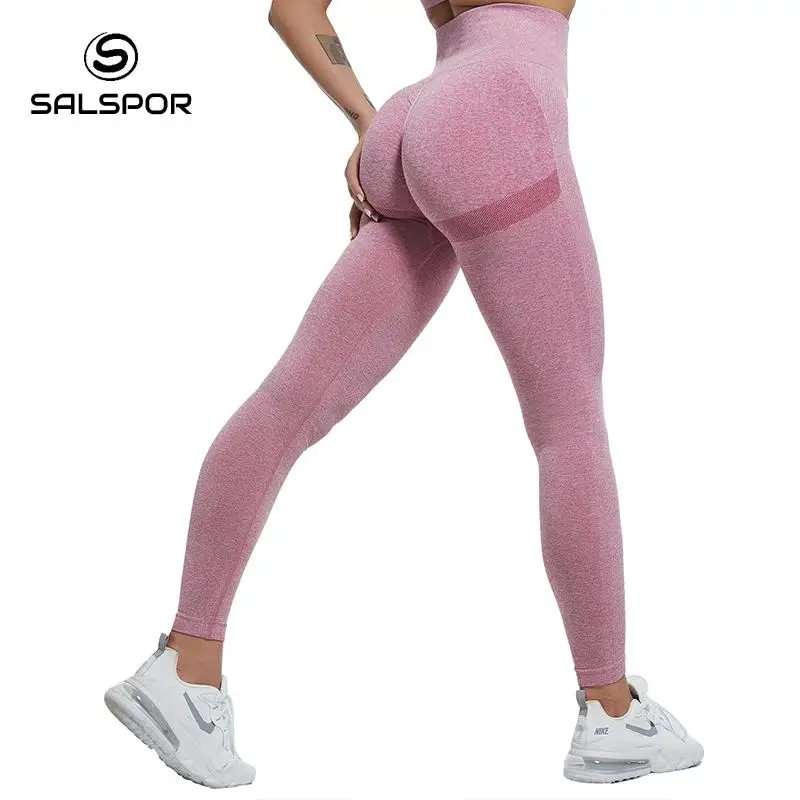 

SALSPOR Women High Waist Leggings For Fitness Ladies Sexy Bubble Butt Gym Sports Workout Leggings Push Up Fitness Female Leggins