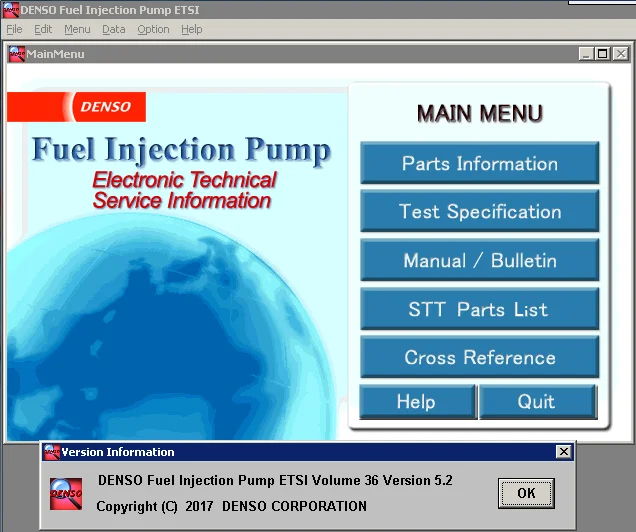 

Для система впрыскивания топлива Denso насос ETSI 5,20 [2017]