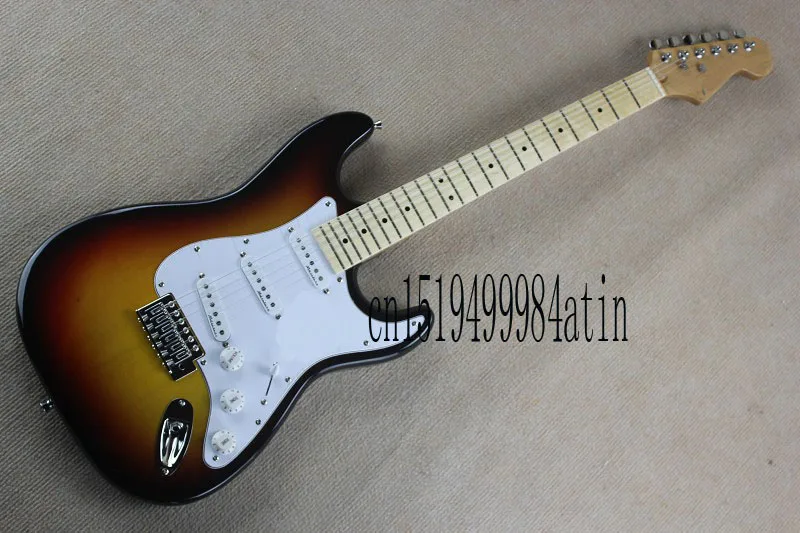 Фабрика высокое качество новый пользовательский тело 6 кольцо sunbur Электрогитара