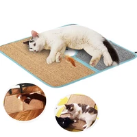 mat protecting furniture kitten grinding sofa nail scraper board sisal carpet cat teaser toys playing scratching pad pet