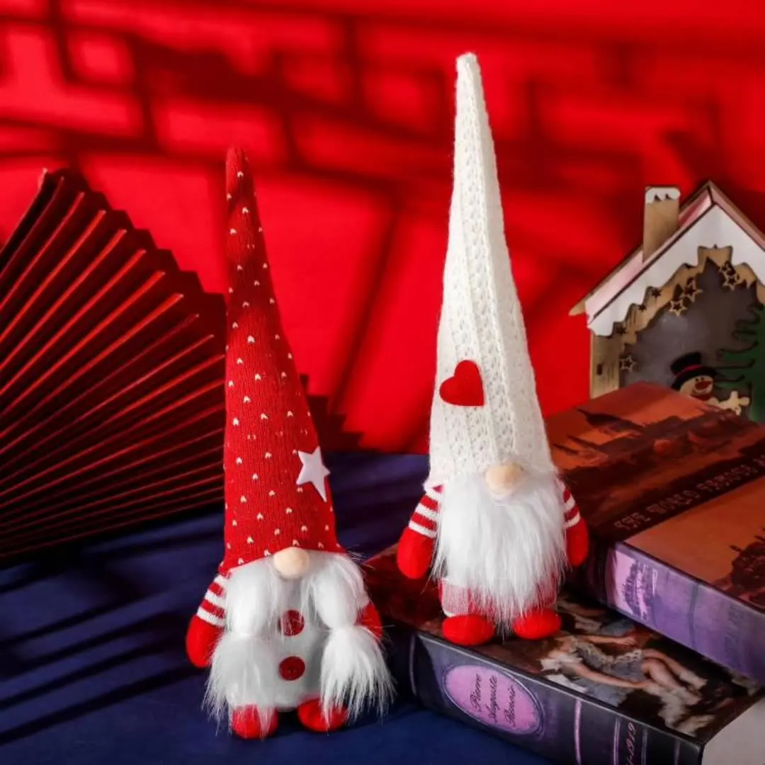 

2021 Hot Sale New Christmas Decoration Creativity European and American Style Faceless Doll Ornaments Dwarf Rudolph Doll Gifts
