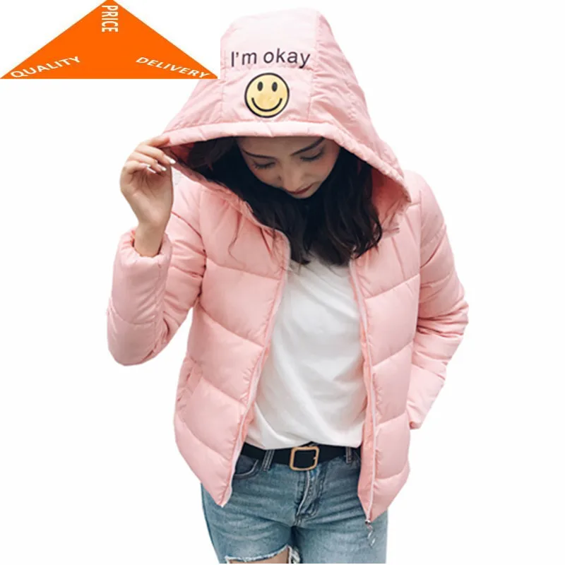 

Fashion Winter New Jacket Women Short Cotton Women's Jackets Slim Hooded Warm Parkas Female Outerwear Chaqueta Mujer