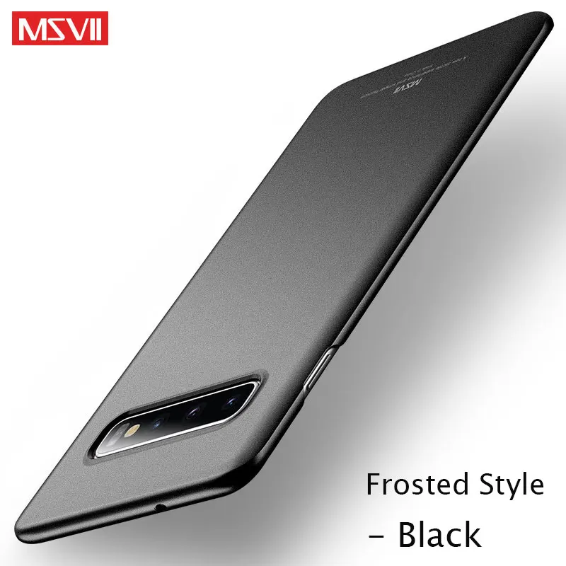 Frosted Black Чехол Msvii для samsung Galaxy S10 Plus, чехол с кольцом, тонкий чехол для samsung S10 S10e, чехол-держатель для Galaxy S10 E Lite Plus - Цвет: Frosted Black