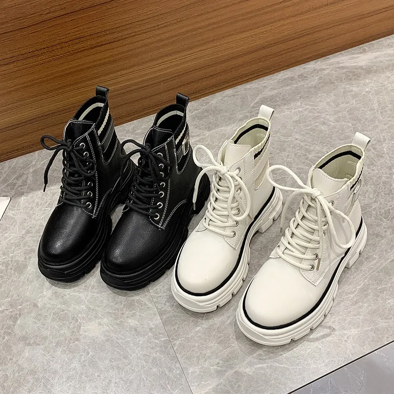 

Martin Boots Women's 2021 Korean Version Of Autumn And Winter New Round Head Solid Color With Short Boots Casual Fashion Online