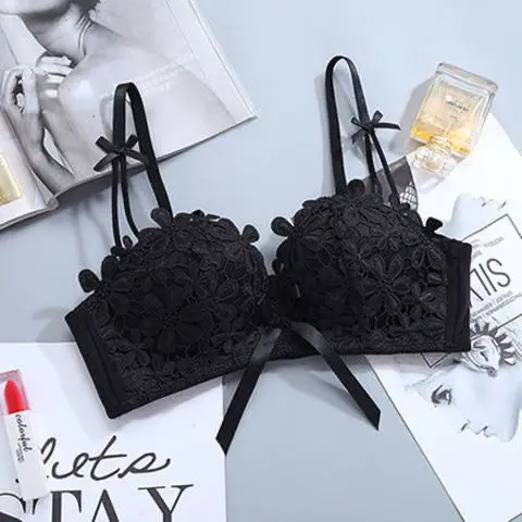 Бюстгальтер пуш-ап кружевной с вышивкой 3/4 чашечки | Женская одежда