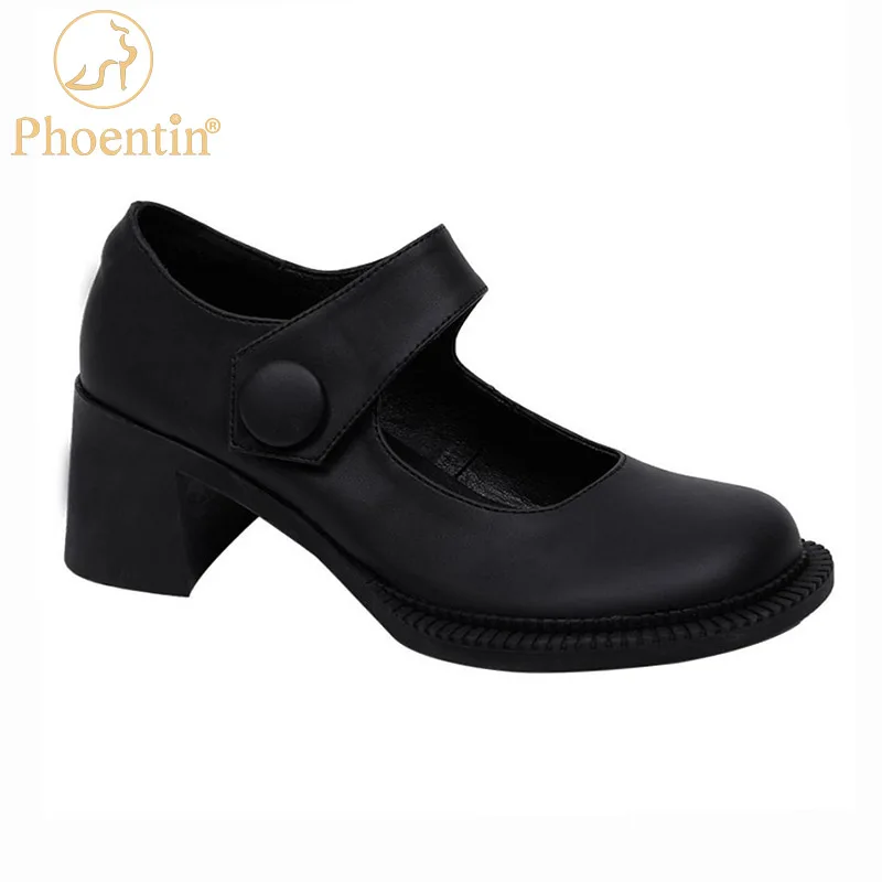 Туфли лодочки Phoentin в стиле ретро Мэри Джейн кукольные с круглым носком и