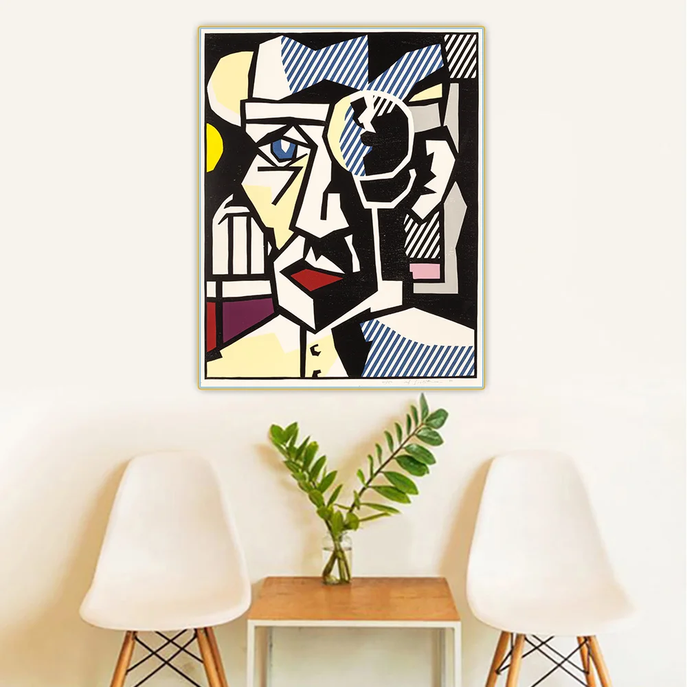 Citon Roy Lichtenstein 》 Dr.Waldmann 1980 поп-арт на холсте картина маслом постер настенный фон