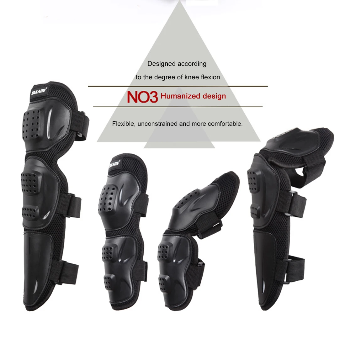 SULAITE 4 шт. наколенники мотоциклетные Ricing Защитное снаряжение для коленей