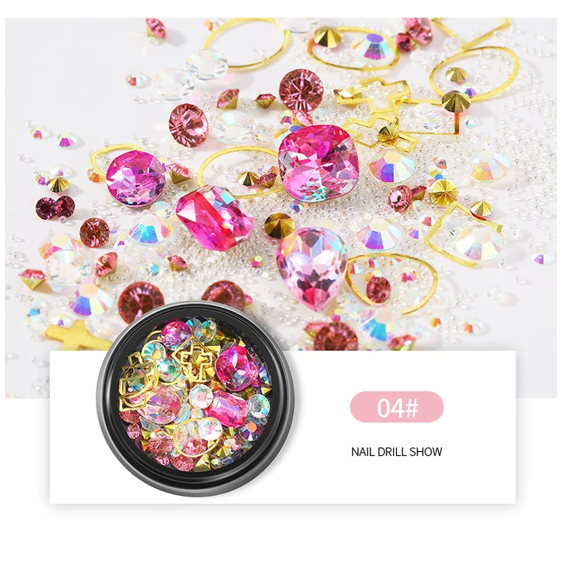 Разноцветные Стразы для ногтей блестящие бусины неправильной формы маникюра