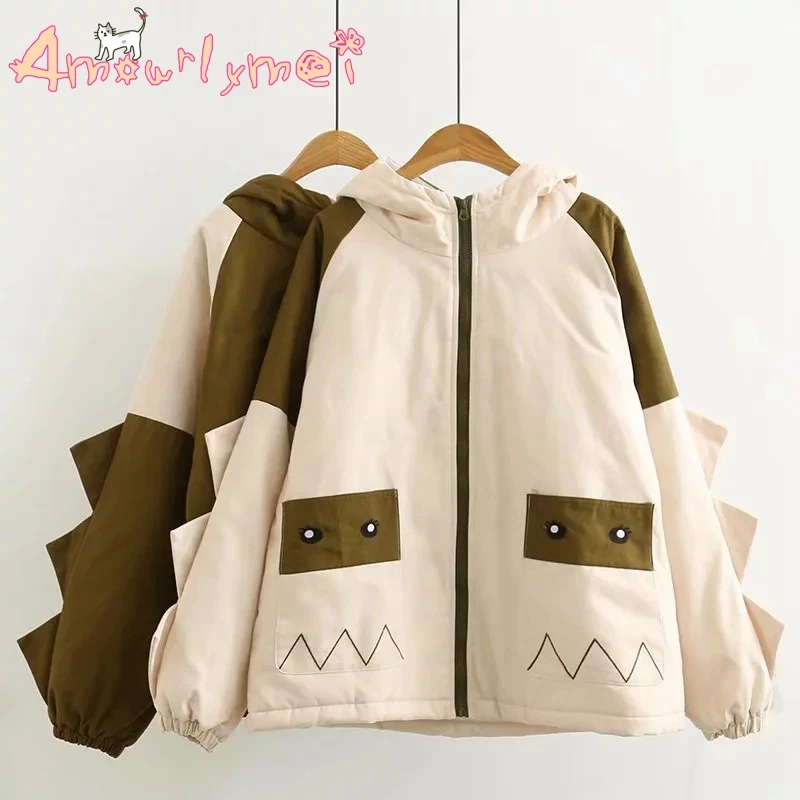 Женская осенне-зимняя куртка с капюшоном из хлопка | одежда