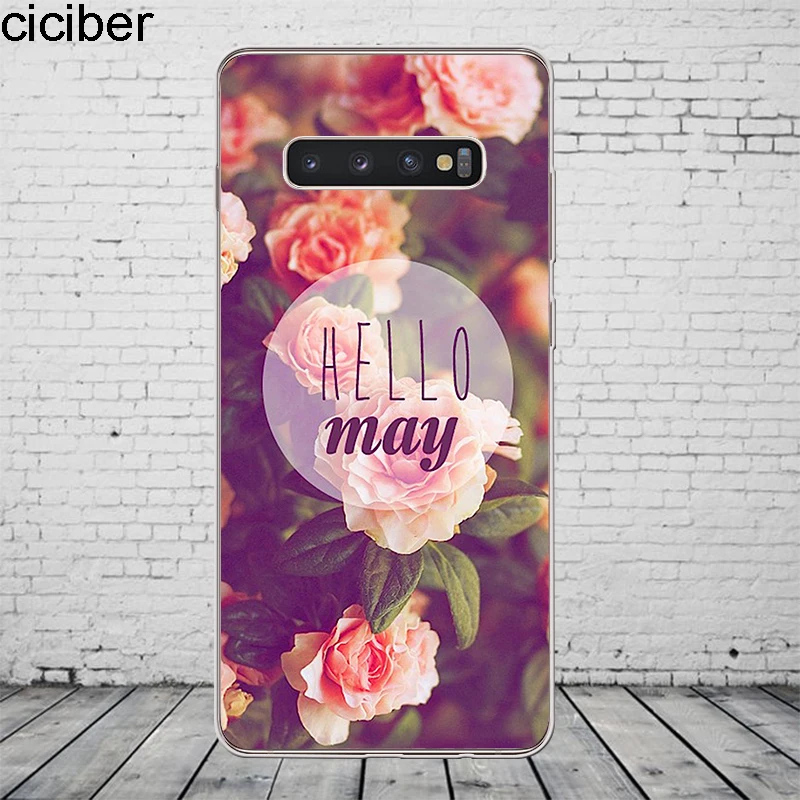 Ciciber растительная Роза для Samsung Galaxy S9 S8 S7 S6 Edge Plus S10 S10e + чехол телефона Note 10 9 8 5 4 3