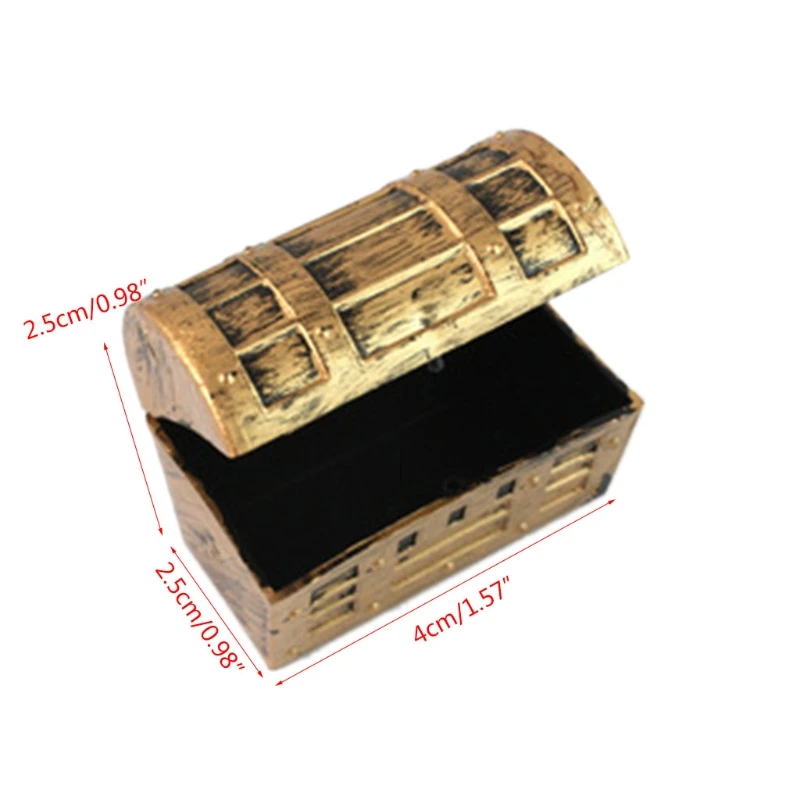 

New 12pcs Mini Pirate Gold Treasure Chests Kids Toy Cake Decoration Candy Box New