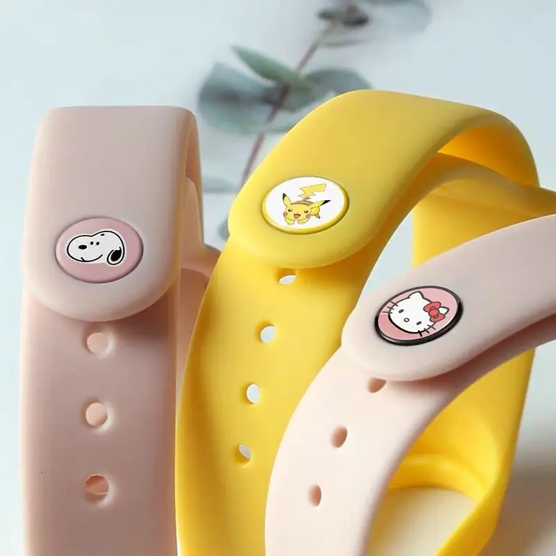 Силиконовый ремешок для Mi Band 4 3 Xiaomi с металлической пряжкой узором Miband