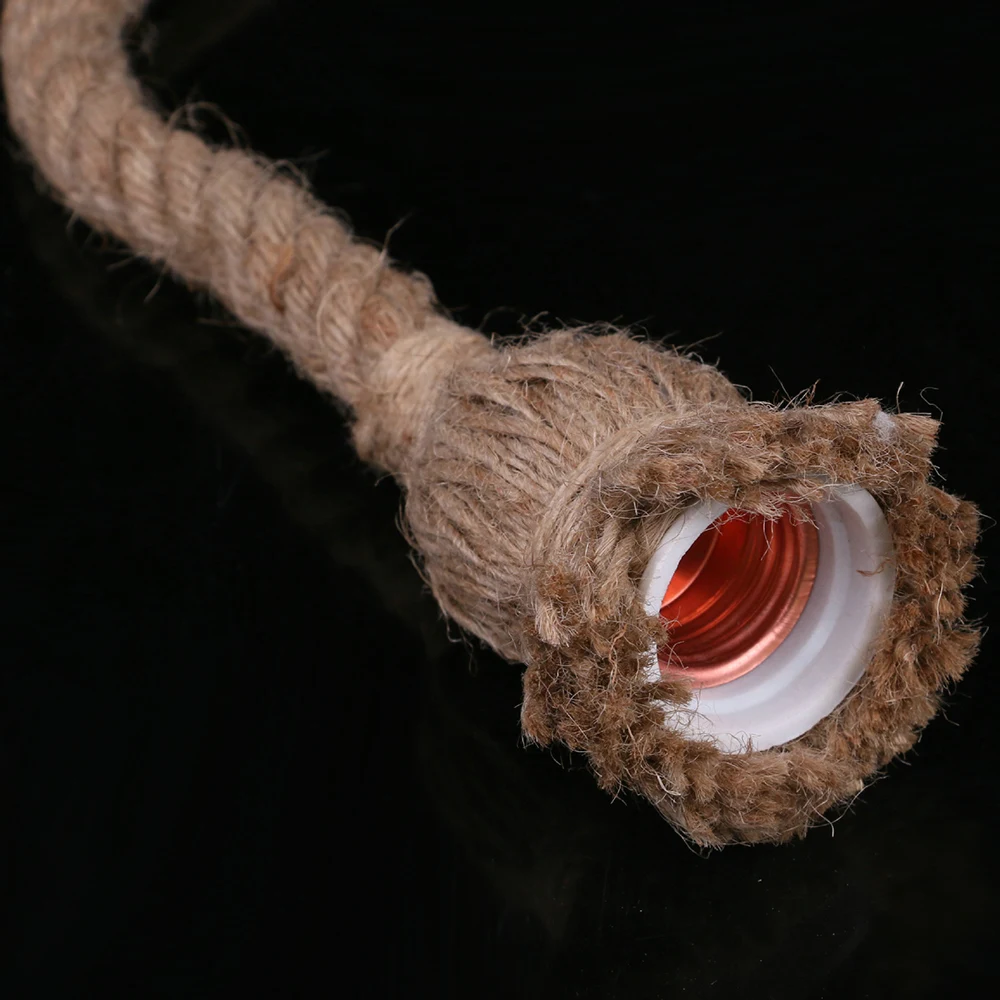 Кулон из пеньковой веревки креативная промышленная лампа DIY люстра американская