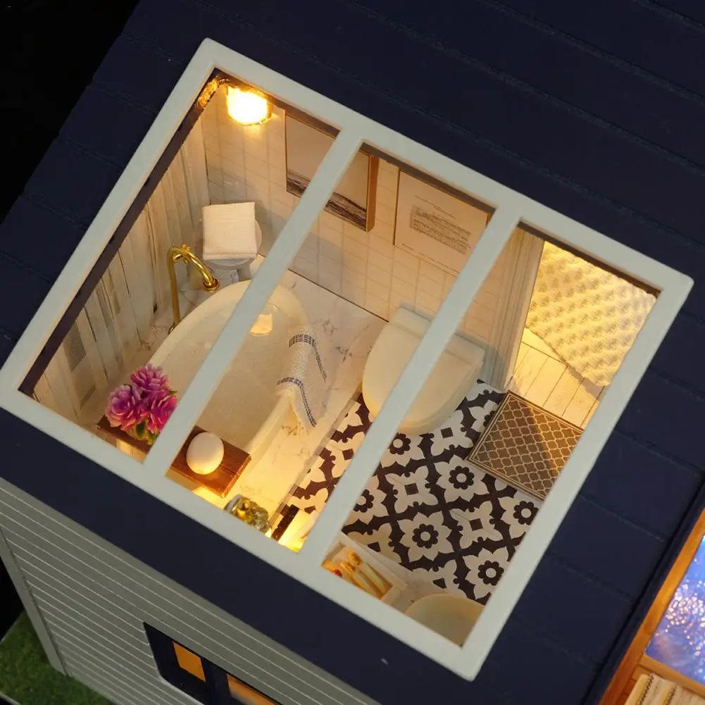 DIY Домик домик маленький деревянный кукольный дом ручная сборка украшение дома