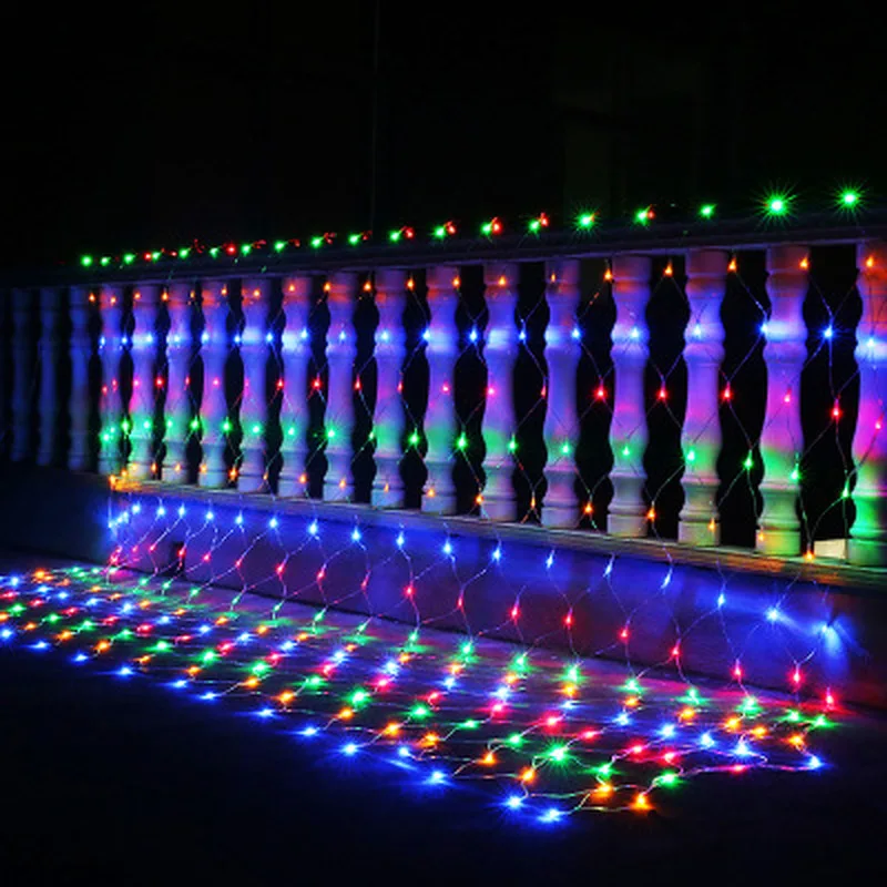 1.5*1.5M 3*2M 4x6M 8*10M EU LED Net Lights Courtyard Waterproof Flashing String Christmas Outdoor Led Fairy | Освещение