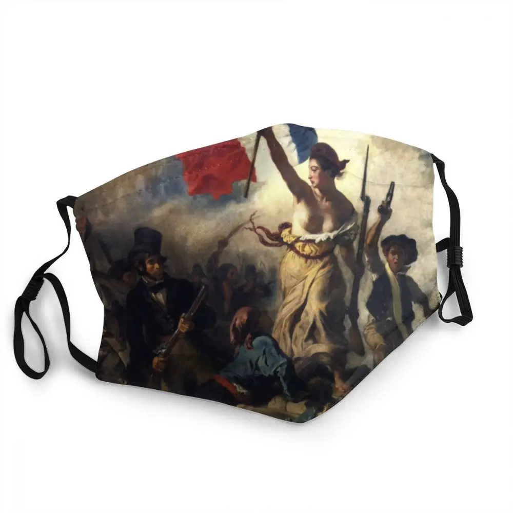 

Delacroix французская революционная Регулируемая Маска для лица, лидирующая свободы, противопылевая защитная крышка, респиратор, маска для рта