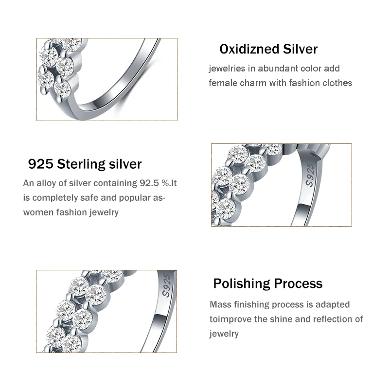 

New 925 Sterling Silver Ring Minimalist Luxury Designe Rose Gold Fit Wedding Engagement Rings Gifts For Women Fashion Jewelry