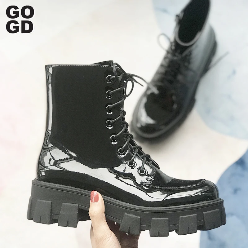 GOGD/женские ботильоны Женская модная обувь с заклепками пряжкой на ремешке не