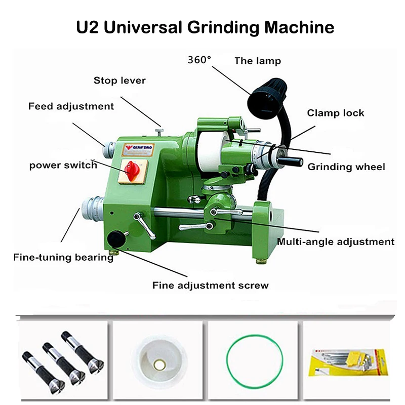

U2 Universal Cutter Grinder Cutting Tool Grinding Machine Tool Sharpener for Grinding HSS and Carbide Engraving Cutter