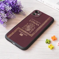 for iphone spanish passport vintage print soft matt apple case