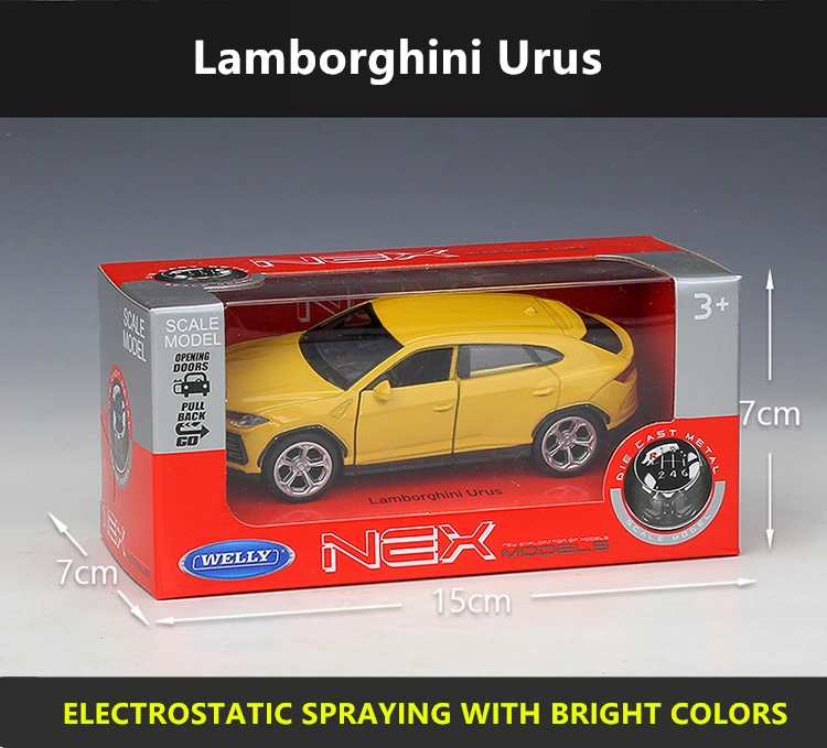Модель автомобиля из сплава WELLY 1:36 Lamborghini Urus коллекционная игрушка модель