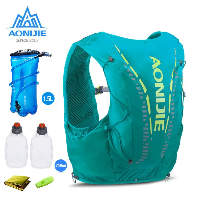 AONIJIE C962 Advanced Skin 12L Hydration Backpack Pack Bag Vest Soft Water Bladder Flask For Hiking Trail Running Marathon Race