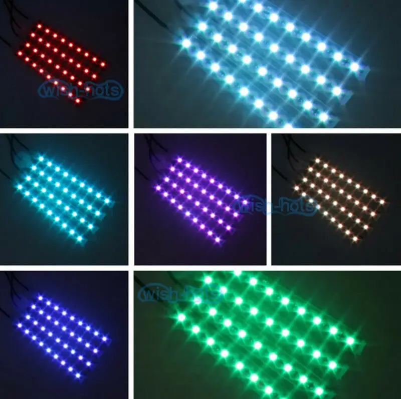 RGB светодиодный светильник полоса для салона автомобиля атмосферная лампа Bluetooth