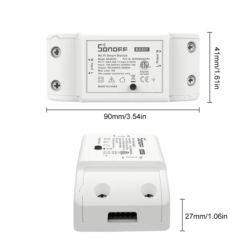 

10 Pcs SONOFF Basic R2 Mini DIY Module Wifi Light Switch Wireless APP Remote Control Switch 220V Smart Home Electrical Switches