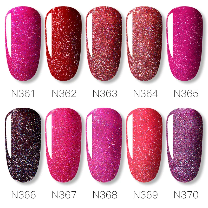 Гель лак для ногтей NAILWIND 8 мл блестящий Platinum сверкающие ногти гибридный