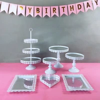 metal wedding cake stand holder 7 pcsset cupcake stand serving stand display rack birthday party decoration