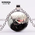 Чокер SONGDA Tokyo Ghoul Kaneki Ken, ожерелье из металлической цепи с подвеской-хрустальный стакан круглый, ювелирное изделие в стиле аниме для мальчиков и девочек