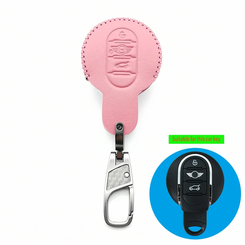 2019 New Styles Leather Car Key Cover Holder Ring Case For BMW MINI Cooper A Fun F54 F55 F56 R56 R57 R58 R59 R60 R61 |