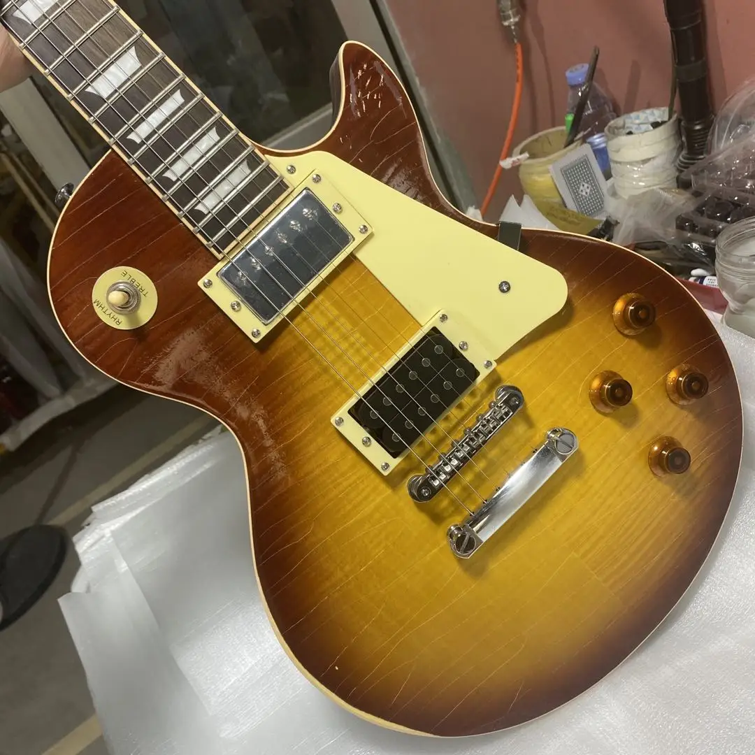 Классическая электрическая релейная гитара Jimmy Page ручная работа тигровый