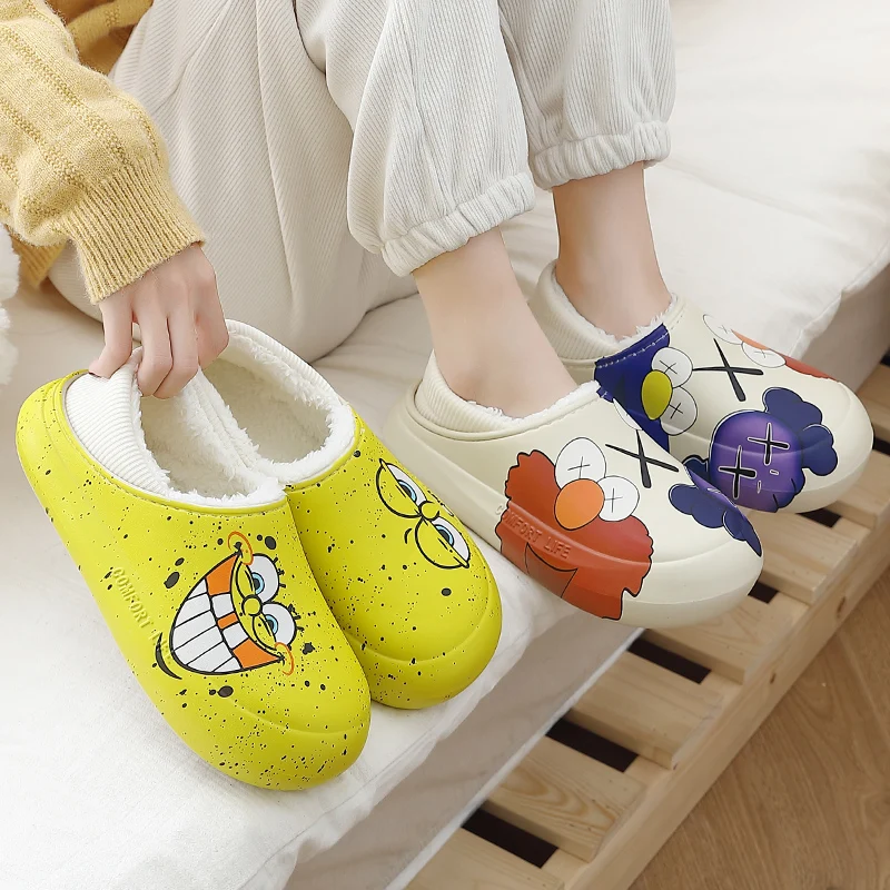 Водонепроницаемые Нескользящие домашние тапочки на толстой платформе с