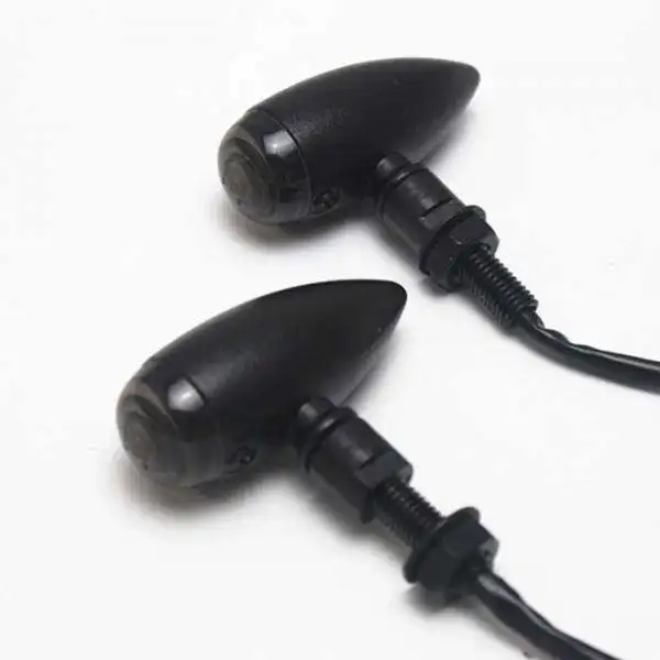 

Motorcycle LED Turn Signals Turn Signals for Chopper Cruiser - Black