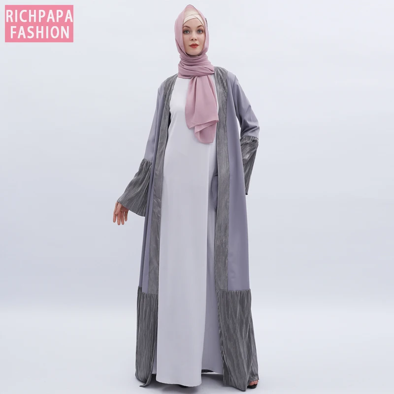 Абайя турецкое кимоно Дубай мусульманский хиджаб платье Кафтан Абая для женщин