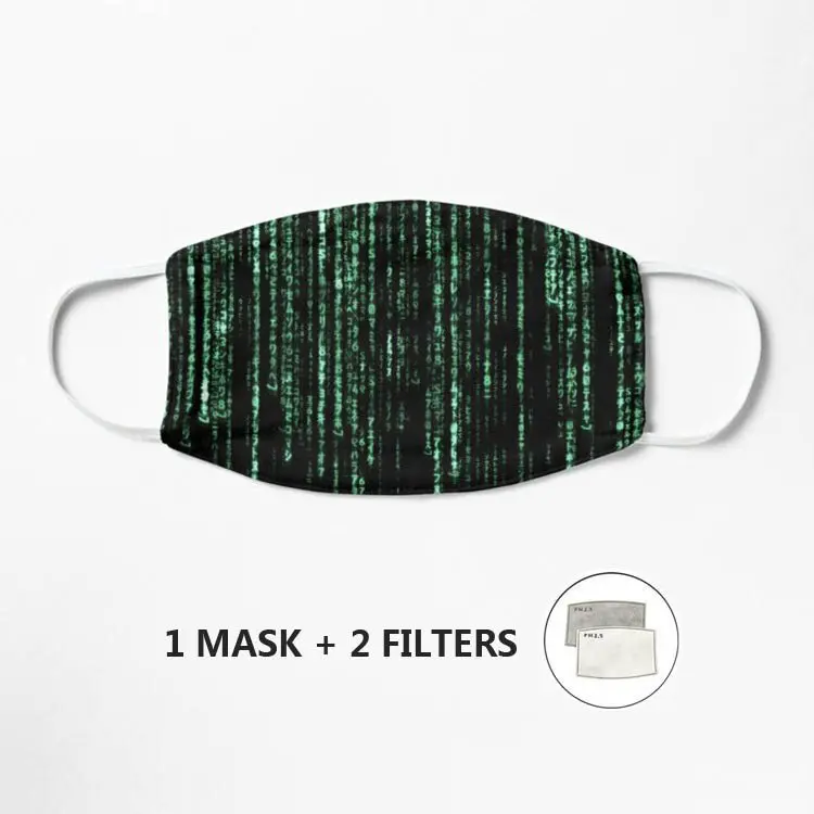 

Маска против пыли с кодовым рисунком, ветрозащитная многоразовая маска, женская маска