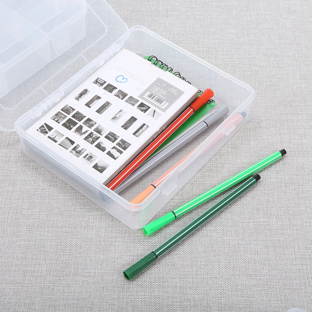 Портативная коробка для хранения канцелярских принадлежностей с одним отсеком