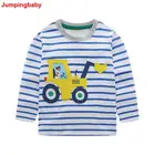 Jumpingbabyдетская футболка 2021 футболка для мальчиков футболка с изображением автомобиля для детей футболка трактора Осень Топы Детская одежда Koszulka козюльки Meskie футболка для маленьких детей