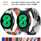 Ремешок Плетеный для Samsung Galaxy watch 4classic active 2 40 мм Gear S3 amazfit Bip, браслет для Huawei watch GT 2 Pro