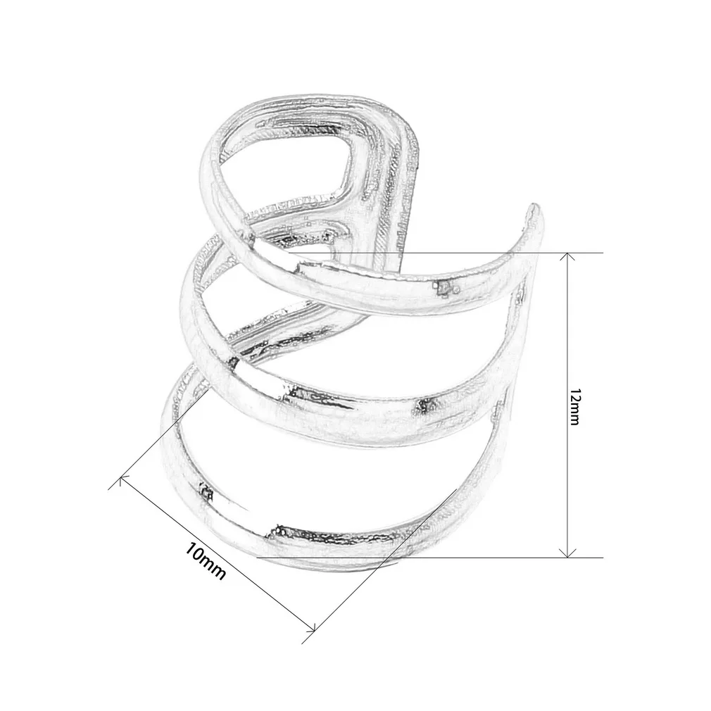 Новые брендовые серьги в стиле панк-рок с зажимом для ушей без пирсинга