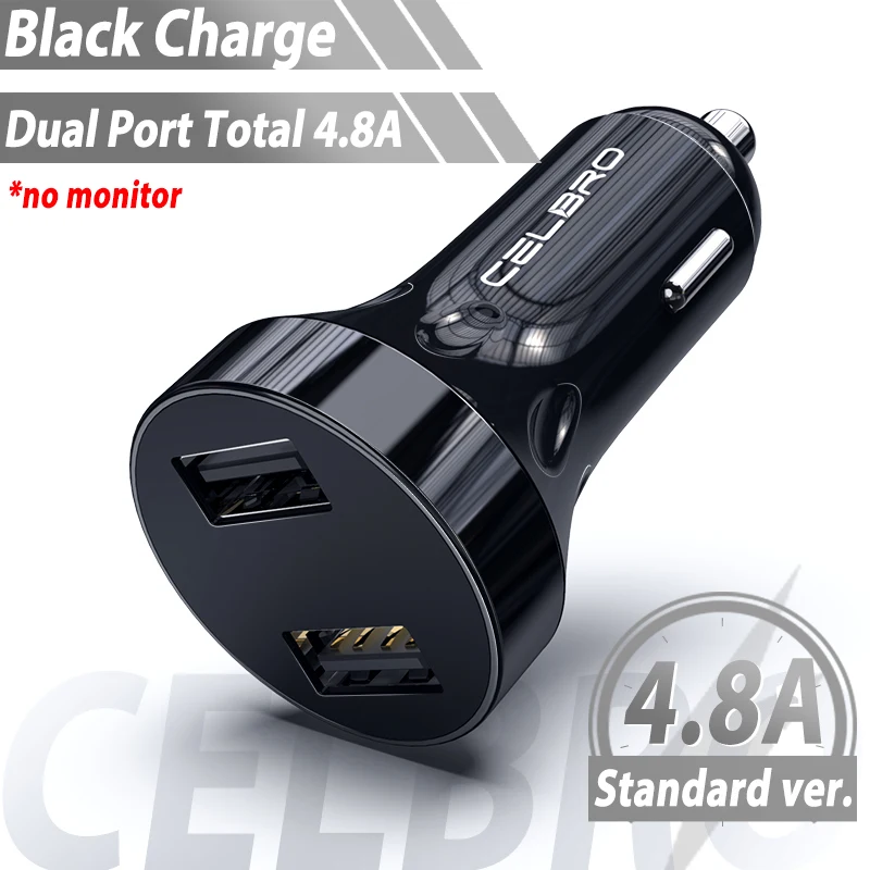 black 4.8a no led Обновление USB Автомобильное зарядное устройство двойной Usb 30 Вт QC 3,0 Led дисплей автомобильное зарядное устройство для мобильного телефона Iphone samsung Note 10 Xiaomi зарядное устройство s - Тип штекера: black 4.8a no led
