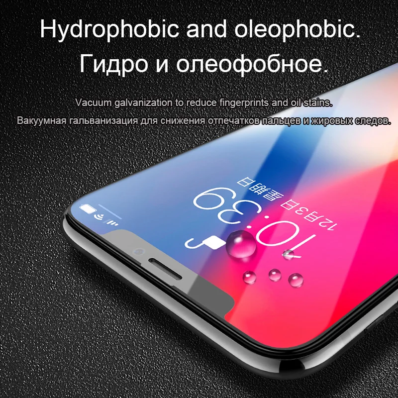 Rock полное клеевое закаленное стекло для iphone X XR защита экрана 9H Защитное Apple Xs Max S R