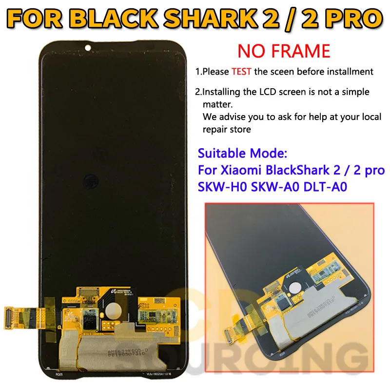 6 39 "оригинал для Xiaomi Black Shark 2 PRO ЖК DLT-A0 дисплей сенсорный экран дигитайзер сборки