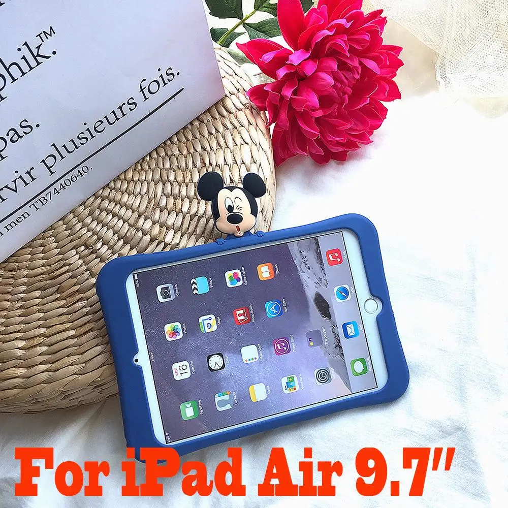 as photo Микки и Минни Маус кукла для iPad 9,7 Pro9.7/10,5 скрыть подставка силиконовый чехол Защитный Чехол Air 2/2/3/4 мини 7,9 Mini 5 корпус - Цвет: as photo